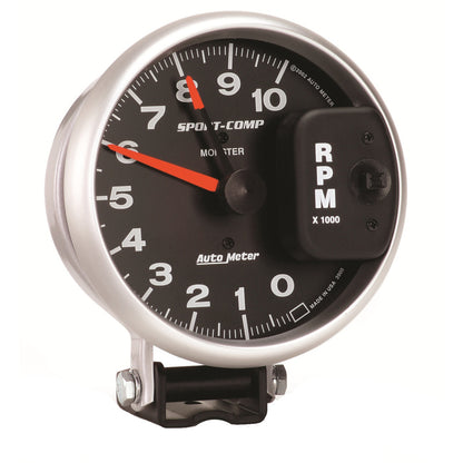 AutoMeter Gauge Tachometer 5in. 10K RPM Pedestal W/ Red Line Sport-Comp