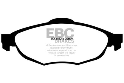 EBC 01-06 Chrysler Sebring Sedan 2.4 Redstuff Front Brake Pads