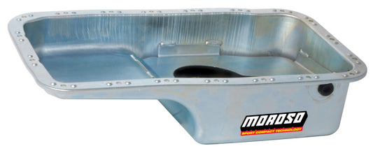 Moroso - Acura/Honda 1.6L B16A3 Stock (w/Oil Drainbacks) Wet Sump 4qt 6in Steel Oil Pan