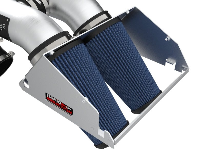 aFe Rapid Induction Pro 5R Cold Air Intake System Brushed 21-22 Ford F-150 Raptor V6-3.5L (tt)