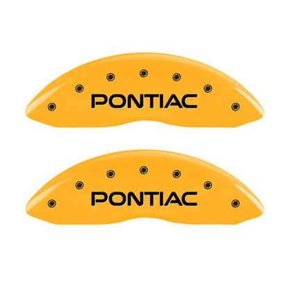 MGP 4 Caliper Covers Engraved Front Pontiac Rear G8 Yellow Finish Black Char 2008 Pontiac G8