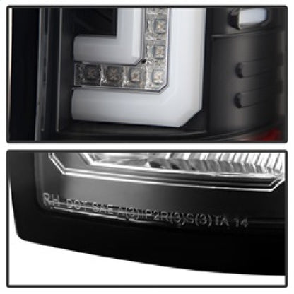Spyder GMC Sierra 14-16 LED Tail Lights Black ALT-YD-GS14-LBLED-BK