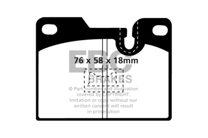 EBC 79-88 Porsche 924 2.0 Turbo Greenstuff Rear Brake Pads