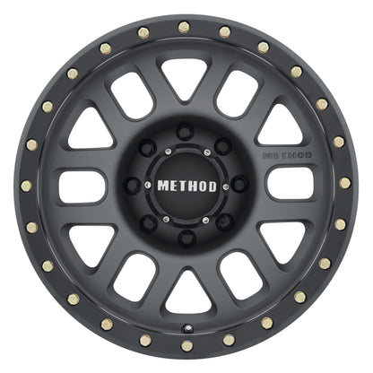 Method MR309 Grid 18x9 +18mm Offset 8x180 130.81mm CB Titanium/Black Street Loc Wheel