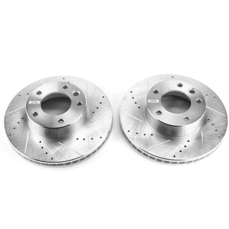 Power Stop 13-14 Mercedes-Benz G63 AMG Front Evolution Drilled & Slotted Rotors - Pair