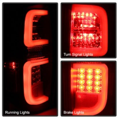 Spyder Toyota Tundra 2014-2016 Light Bar LED Tail Lights Black Smoke ALT-YD-TTU14-LED-BSM