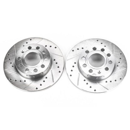 Power Stop 2008 Audi A3 Rear Evolution Drilled & Slotted Rotors - Pair