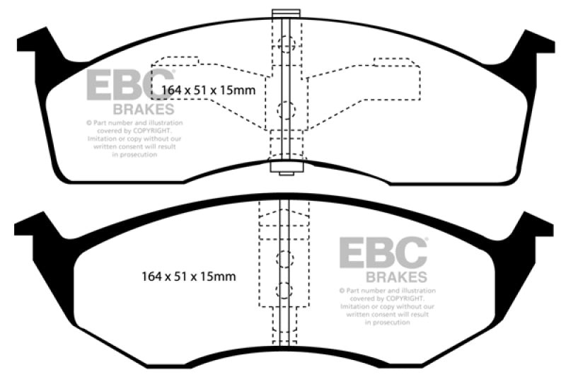 EBC 95-97 Chrysler Concorde 3.3 Ultimax2 Front Brake Pads