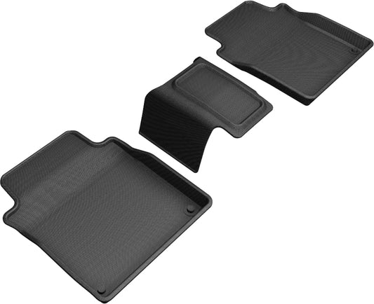 3D MAXpider 2019-2020 Audi A8L Kagu 2nd Row Floormats - Black