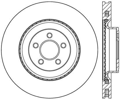 StopTech Cross Drilled Sport Brake Rotor - 2015 Ford Mustang w/ Brembo - Front Right