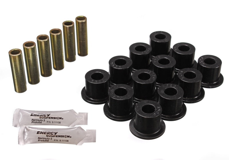 Energy Suspension 72-81 Scout II Black Front & Rear Leaf Spring Bushing Set