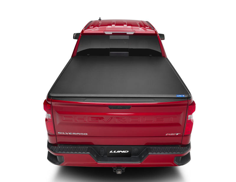 Lund 07-13 Toyota Tundra Fleetside (6.5ft. Bed) Hard Fold Tonneau Cover - Black