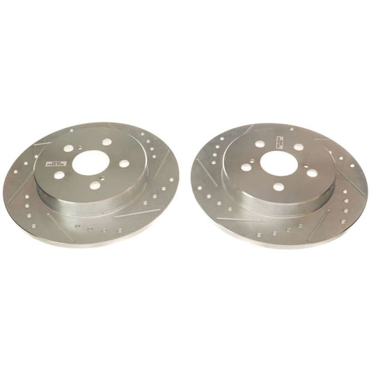Power Stop 19-20 Toyota Corolla Rear Evolution Drilled & Slotted Rotors - Pair