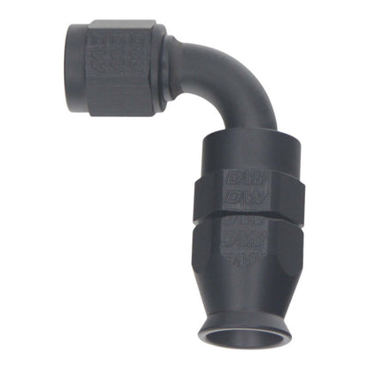 DeatschWerks 6AN Female Swivel 90-Degree Hose End PTFE (Incl 1 Olive Insert) - Anodized Matte Black