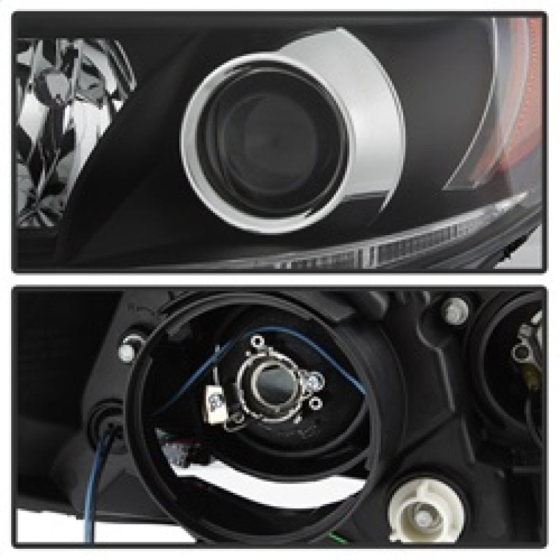 Spyder Toyota Sienna 2011-2014  Projector Headlights - DRL LED - Black PRO-YD-TSEN11-DRL-BK