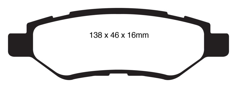 EBC 08-13 Cadillac CTS 3.0 Redstuff Rear Brake Pads