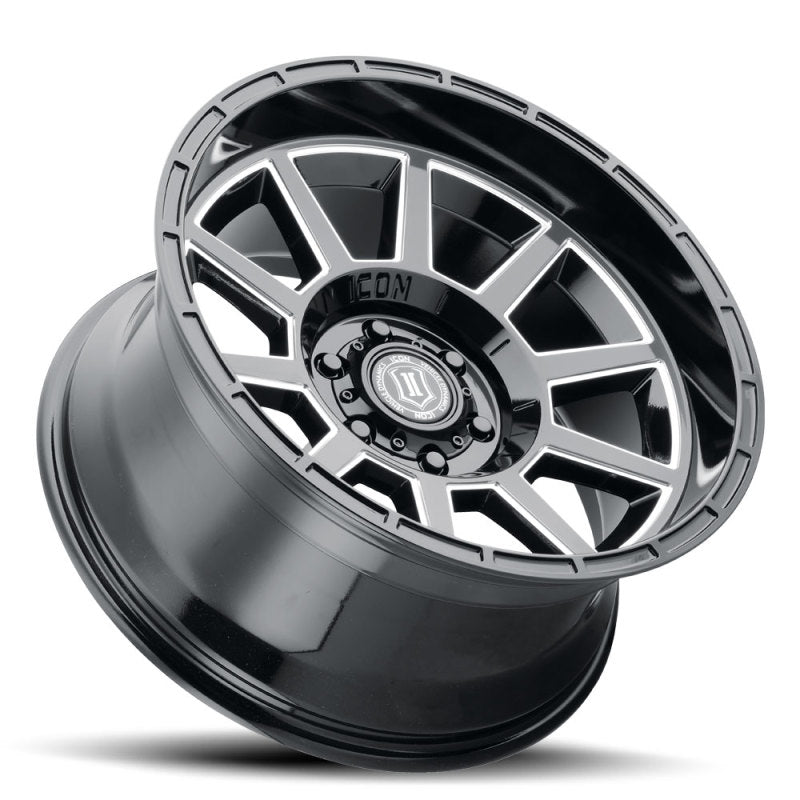 ICON Recoil 20x10 5x5 -24mm Offset 4.5in BS Gloss Black Milled Spokes Wheel