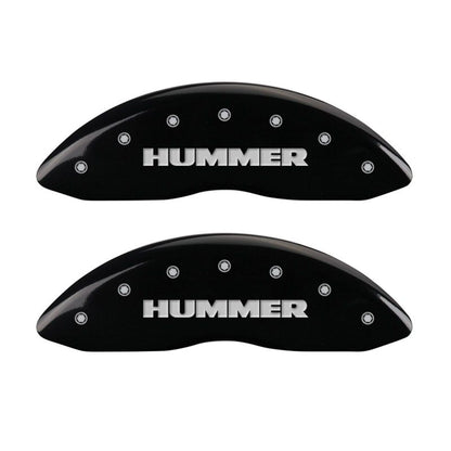 MGP 4 Caliper Covers Engraved Front & Rear Hummer Black finish silver ch