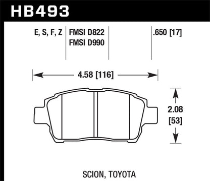 Hawk 04-07 xA/xB D990 Performance Ceramic Street Front Brake Pads