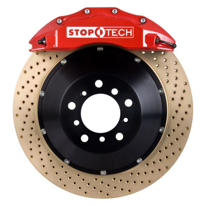 StopTech 05-10 Porsche 911 Carrera S (997) Front BBK ST-60 Caliper Red / 2pc Zinc Drilled 380x32mm