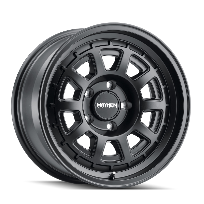 Mayhem 8303 Voyager 17x8 / 5x120 BP / 38mm Offset / 72.56mm Hub Matte Black Wheel