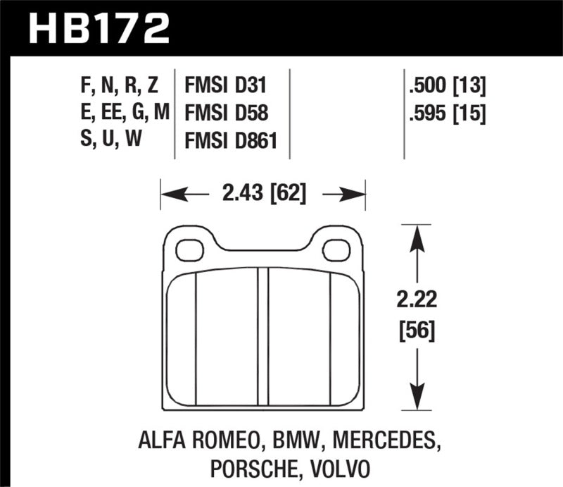 Hawk Performance Ceramic Street Brake Pads