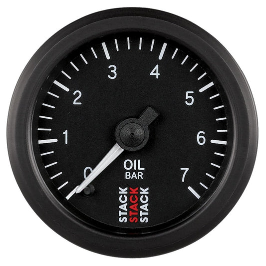 Autometer Stack 52mm 0-7 Bar M10 Male Pro Stepper Motor Oil Pressure Gauge - Black