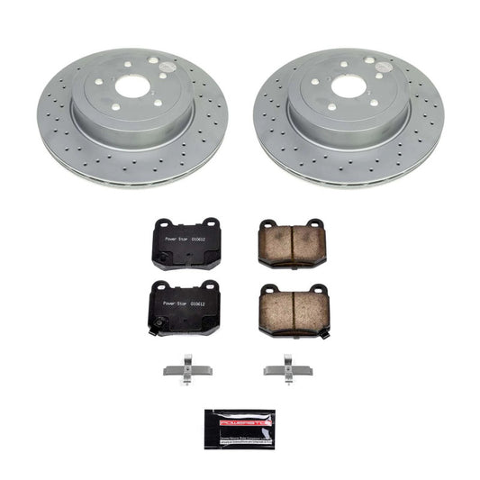 Power Stop 2021 Subaru WRX (w/2 Piston Rear Calipers) Rear Z17 Coated Brake Kit