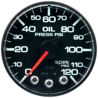 Autometer Spek-Pro 52.4mm 0-120 PSI Digital Stepper Motor Oil Pressue Gauge