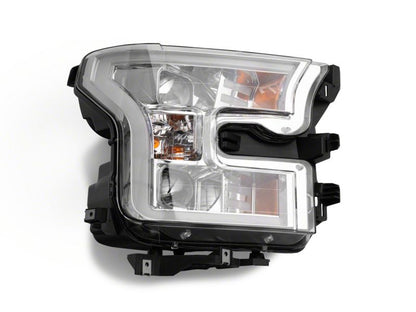 Raxiom 15-17 Ford F-150 Projector Headlights w/ LED Accent- Chrome Housing (Clear Lens)