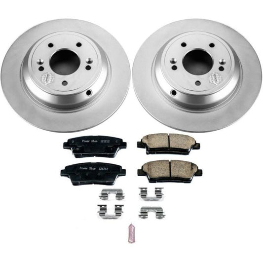 Power Stop 17-18 Genesis G80 Rear Z17 Evolution Geomet Coated Brake Kit