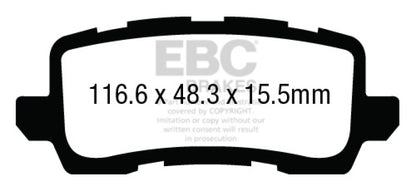 EBC 13+ Acura RLX 3.5 Ultimax2 Rear Brake Pads