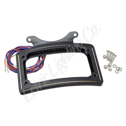 Letric Lighting 06-09 Street Glide Perfect Plate Light Black Curved License Plate Frame