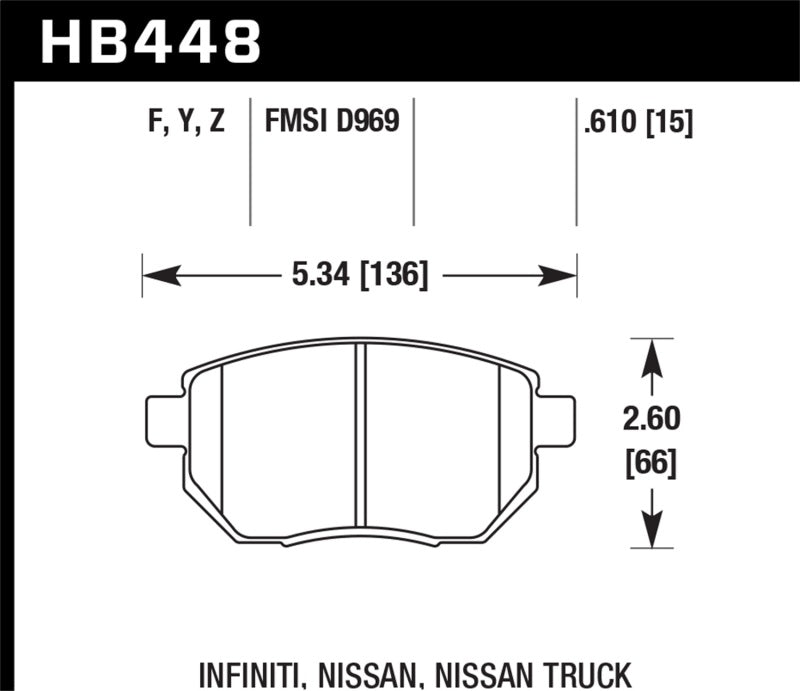 Hawk Performance Ceramic Street Brake Pads