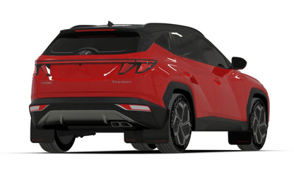 Rally Armor 2022 Hyundai Tucson Black UR Mud Flap w/ White Logo
