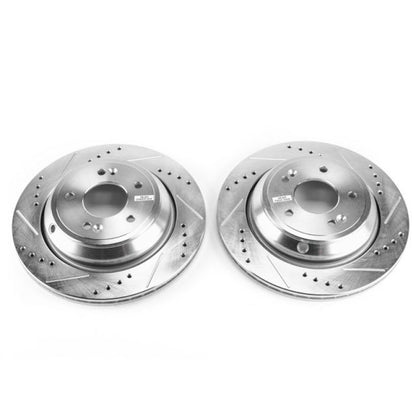 Power Stop 11-16 Hyundai Equus Rear Evolution Drilled & Slotted Rotors - Pair