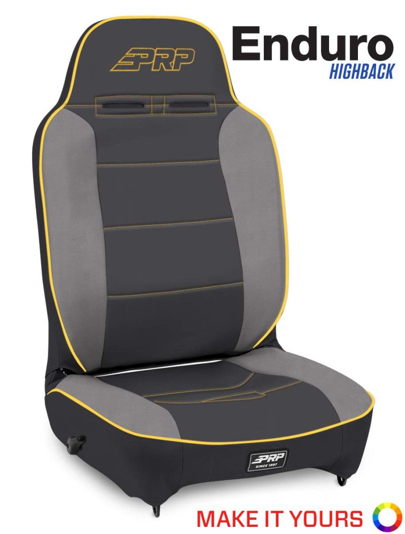 PRP Enduro High Back Reclining 2 In. Extra Tall / Extra Wide Suspension Seat (Passenger Side)