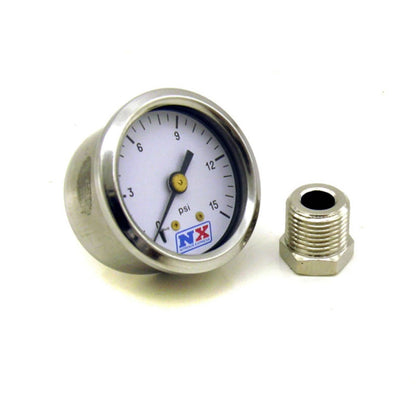 Nitrous Express Pressure Gauge (0-15 PSI w/Adaptor)