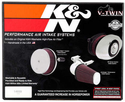 K&N 01-11 Harley Davidson FX / FL Aircharger Performance Intake Kit