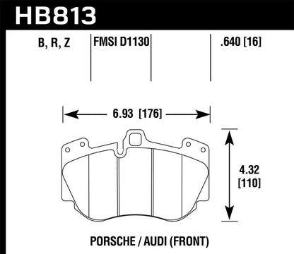 Hawk 13-15 Audi RS5 Performance Ceramic Street Front Brake Pads