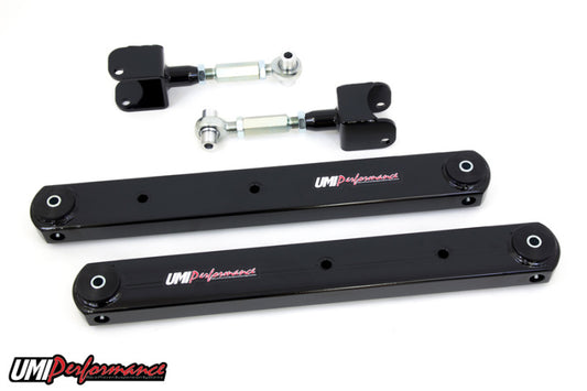 UMI Performance 78-88 GM G-Body Rear Control Arm Kit Fully Boxed Lowers Adjustable Uppers