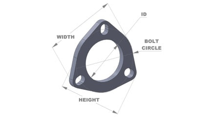 Vibrant - 3-Bolt T304 SS Exhaust Flange (3.5in I.D.)