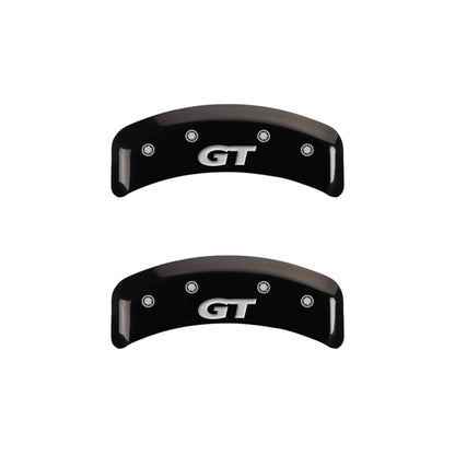 MGP 4 Caliper Covers Engraved Front Mustang Engraved Rear SN95/GT Black finish silver ch