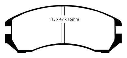 EBC 86-87 Nissan Pulsar NX 1.6 SE Redstuff Front Brake Pads