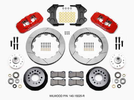 Wilwood AERO6 Front Hub Kit 15.00-Red WWE ProSpindle