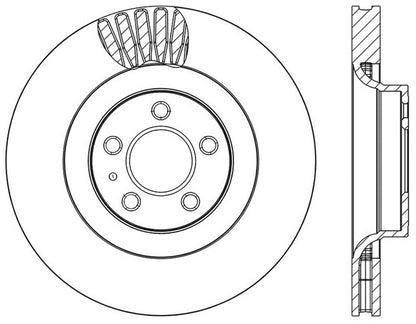 StopTech Slotted & Drilled Sport Brake Rotor - 2015 Ford Mustang Non-Brembo - Front Left