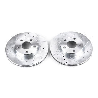 Power Stop 90-98 Buick Skylark Front Evolution Drilled & Slotted Rotors - Pair