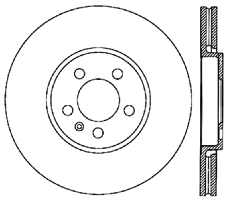 StopTech 6/99-08 VW Beetle / 03-10 Beetle Conertible / 12/98-06 Golf GTI Right Front Drilled Rotor