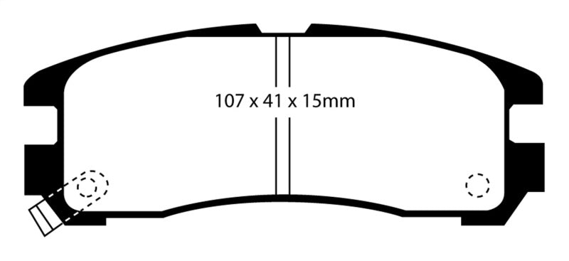 EBC 95-99 Chrysler Sebring Coupe 2.0 Yellowstuff Rear Brake Pads