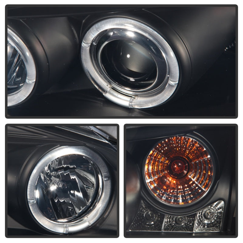 Spyder Pontiac G6 2/4DR 05-08 Projector Headlights LED Halo LED Blk Smke PRO-YD-PG605-HL-BSM